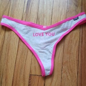 NWOT PINK "Love You" Thong 💕3 for $15💕